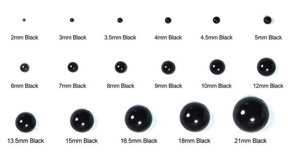 10 5 Pairs X 24mm Safety Eyes in Black Plastic for Doll, Crochet, Plushies  