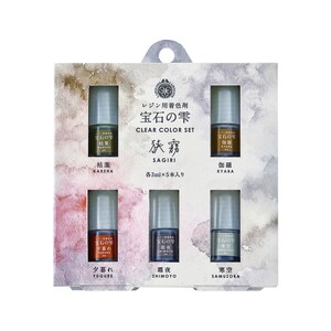 Padico Colorants für UV-LED Resin 5 Jewel Color Set (Sagiri) Bräunlich Orange Farben 3ml x 5 Flasche #403362