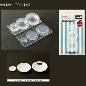 High Quality Silicone Soft Mold 1:12 Scale 3D Mini Retro Coffee saucer Mini Fake Food for UV Resin and Polymer Clay GR-1169