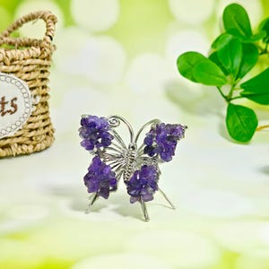 Shimmering Butterfly Crystal Ornaments, Crystal Decor for Spiritual Healing and Home Decoration,Butterfly Wings ,Ideal Gift (Four Colors)