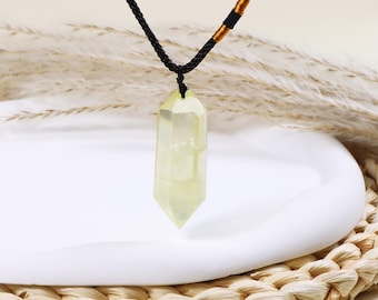 Handmade Raw Citrine Double Point Pendant Necklace – Healing Crystal Jewelry