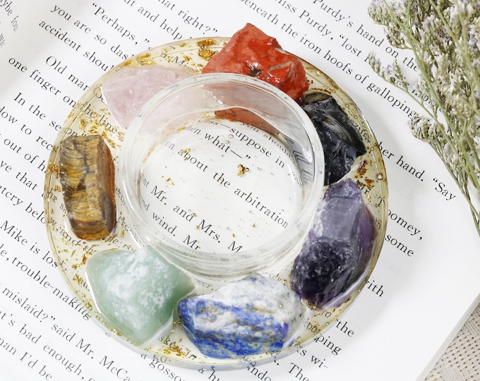 Handmade Resin Crystal Candle Holder - Gemstone Home Decor