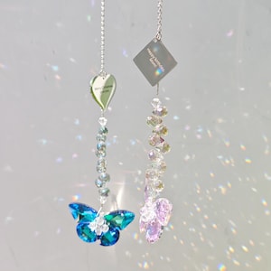 Acchiappasole in cristallo a forma di farfalla personalizzato - Decorazione da appendere alla finestra personalizzata fatta a mano, regalo unico per la casa