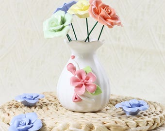 バラ、手作り陶器のバラ、大きなサイズ - Etsy 日本