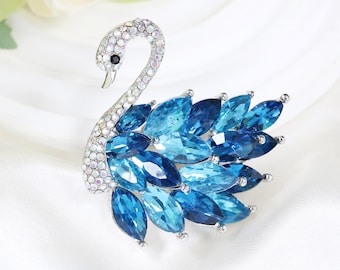 Spilla Cigno per le Donne, Elegante Cigno Spilla Spille Gioielli per le Donne Banchetto Matrimonio Vita Quotidiana, Lega Elegante Spilla Accessori Decorazione Abbigliamento