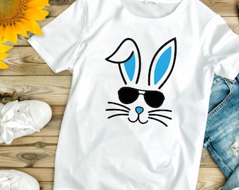 Easter Bunny Face SVG | Sunglasses Clipart (Digital Download)