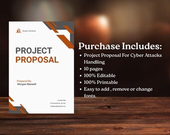 Cyber Attack Proposal Template - Editable Project & Business Proposal (Digital)