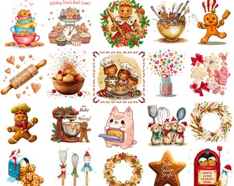 Christmas Kitchen Towel Sublimation Bundle Holiday Baking Sublimation Designs  Pot Holder Digital download