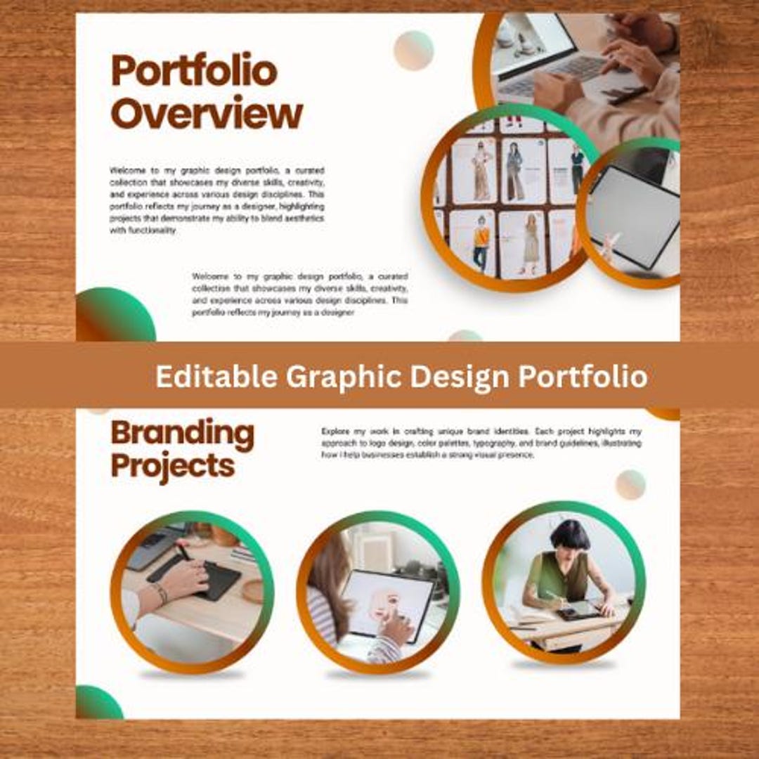Editable Graphic Design Portfolio - Digital 10 Page Professional ...