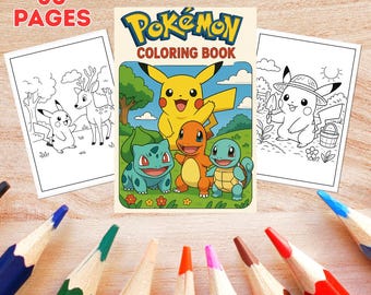 Pokemon Coloring Pages PDF - Instant Download & Printable