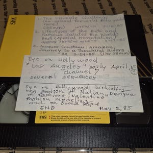 VHS tape Chicago Area Public TV 1985 PBS The Ultimate Challenge Lifestyles of the rich and famous Jacques Cousteau 6 hours videocassette
