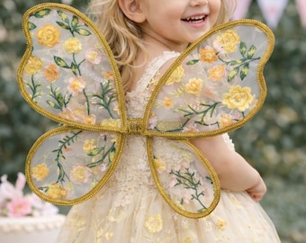 LED Fairy Wings, Wand & Tutu Set for Girls, Light Up Butterfly Costume