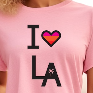 I Love La, Women&#39;s Cropped Tee, Los Angeles T-Shirt, Women&#39;s Cropped T-Shirt, I HEART LA, Women&#39;s Graphic Tee, Support LA Firefighters