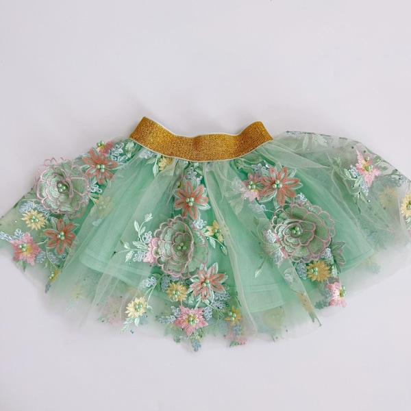 Embroidered Tutu Skirt, Fairy Costume, Flower Girl, Birthday Outfits, Floral Lace Tutu, Once Upon A Time, Baby Tutu Skirt, Child Tutu