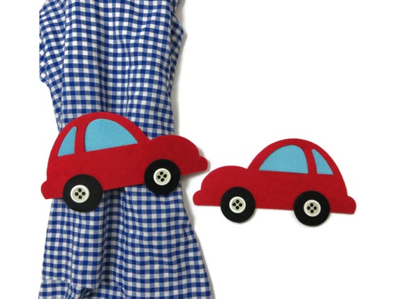Curtain Holders Curtain Tie Backs Magnet With Felt Red Car Etsy