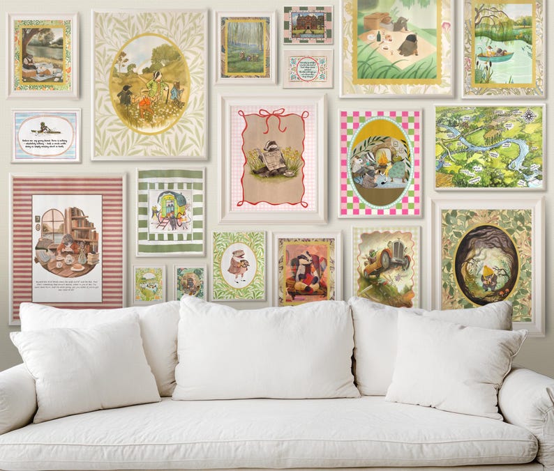 Wind in the Willows Vintage Nursery Print Set: 30 Storybook ...