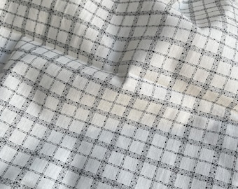 Schwarz Weiß Gingham Stoff, Karierter Stoff, Baumwollstoff für Frühlingskleidung, Outfits, Rock, Hemd, Bögen DIY