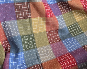 Bunter Patchwork Stoff, Baumwolle kariert, für Röcke, Hemden, Kleider, Kleidungsstücke, Tischdecken, Haarbänder, Tops, 1 Yard