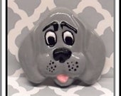 Ready To Paint Plaster Dog, Dog Face, Cute Dog, U Paint, DIY Plaster, PlasterCraft, Kids Crafts, DIY Chalkware, Decoration