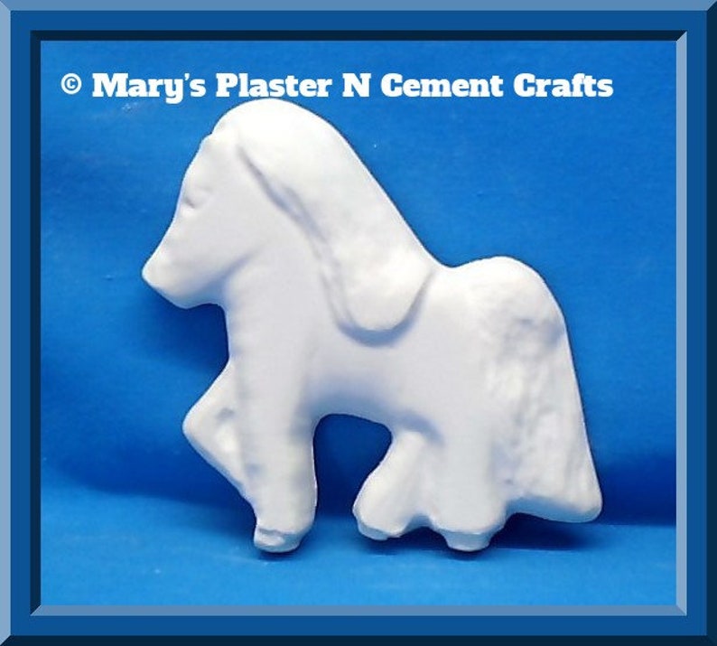 Horse Animal Pony Magnet Chalkware DIY PlasterCraft DIY Flat Back Ready To Paint PlasterCraft U Paint Plaster Craft