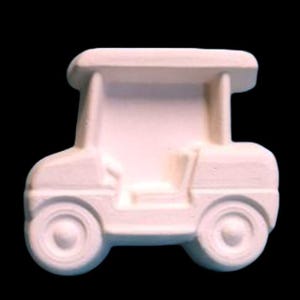 Ready To Paint Plaster, Golf Cart, Decoration, U Paint, DIY Plaster, PlasterCraft, Plaster Craft, Kids Crafts, DIY Chalkware, Flat Back