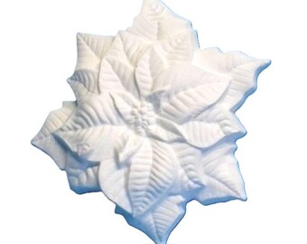 Ready To Paint Plaster, Poinsettia, Christmas Flower, U Paint, DIY Crafts, Kids Crafts