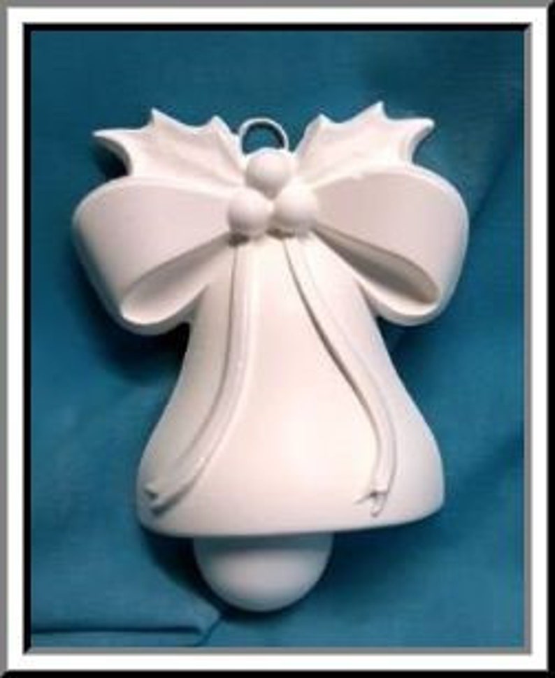 Ready To Paint Plaster Christmas Bell Holiday Bell U Paint Etsy