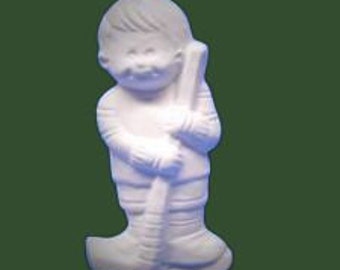 Ready To Paint Plaster, Hockey Player, Sports, Christmas, Birthday, U Paint, DIY Plaster, PlasterCraft, Kids Crafts, DIY Chalkware, Ornament