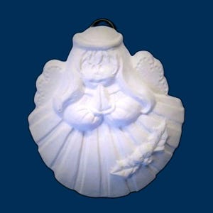 Ready To Paint Plaster, Seashell Angel, Shell Angel, U Paint, DIY Plaster, PlasterCraft, Kids Crafts, DIY Chalkware, Ornament, Flat Back