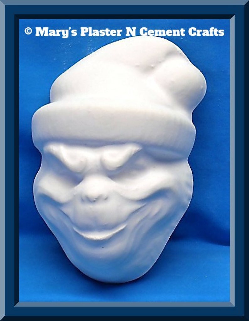 Christmas Ornament U Paint Plaster Craft DIY PlasterCraft Santa Grinch Chalkware Ready To Paint PlasterCraft