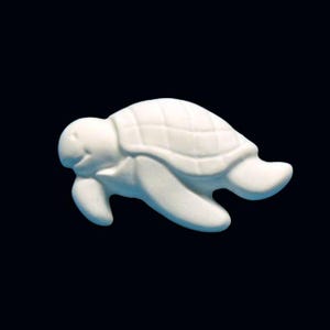 Ready To Paint Plaster, Fun Sea Turtle, Kids Crafts, DIY Chalkware, Ornament, Flat Back