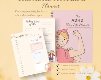 ADHD Mom Life Planner | Brain Dump, Habit Tracker (Printable PDF)