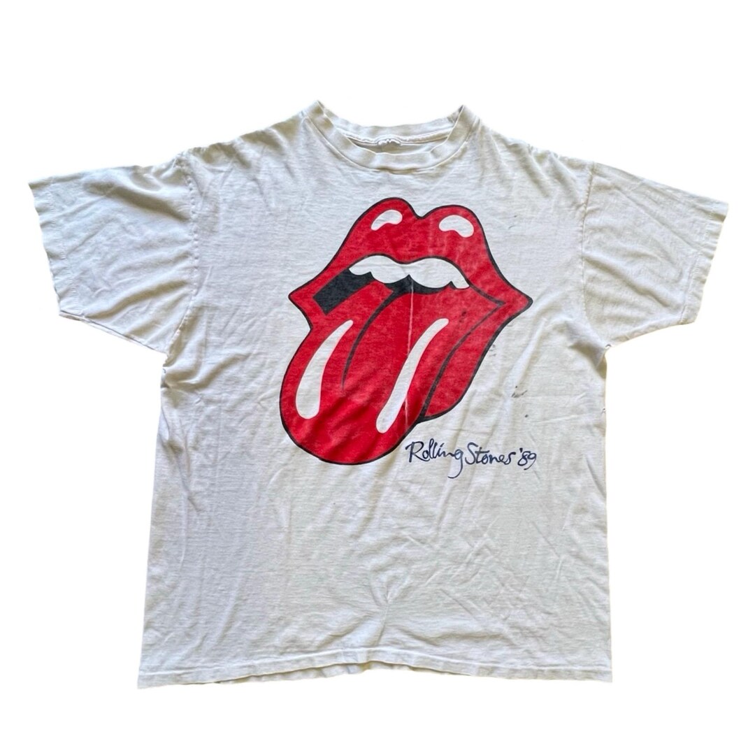 ROLLING STONES 1989年ツアーTシャツ Lサイズ Vintage 1989 the Rolling Stones White T Shirt Xlarge Steel