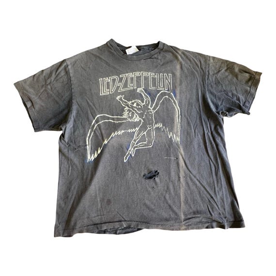 Vintage Original 1984 Led Zeppelin Single Stitch Swan Song