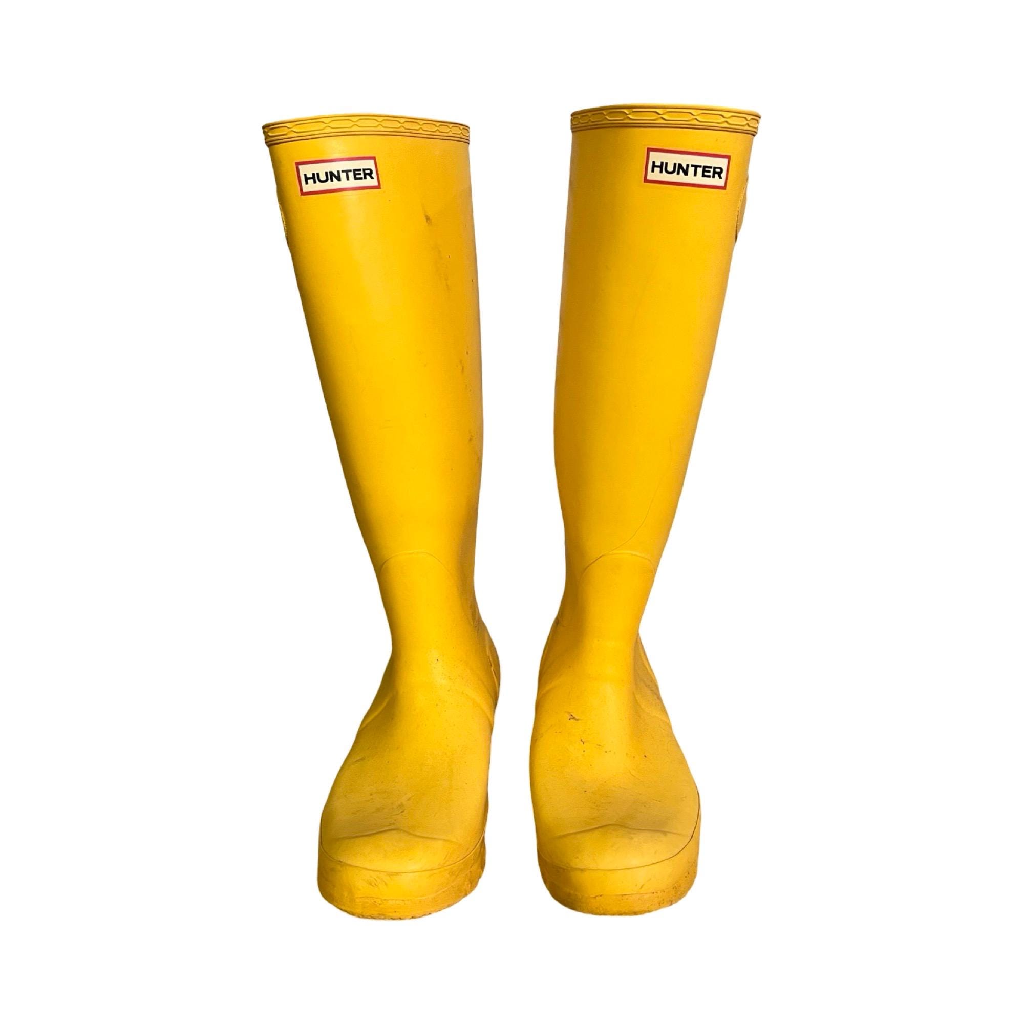 Hunter Kids Rain Yellow Hunter Wellies Size HUNTER Toodler