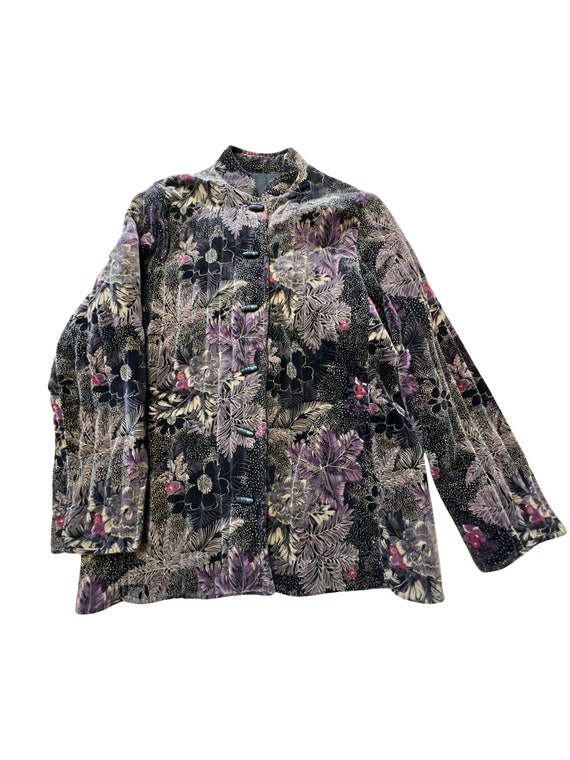 Vintage 80’s Quilted Floral Velvet Jacket