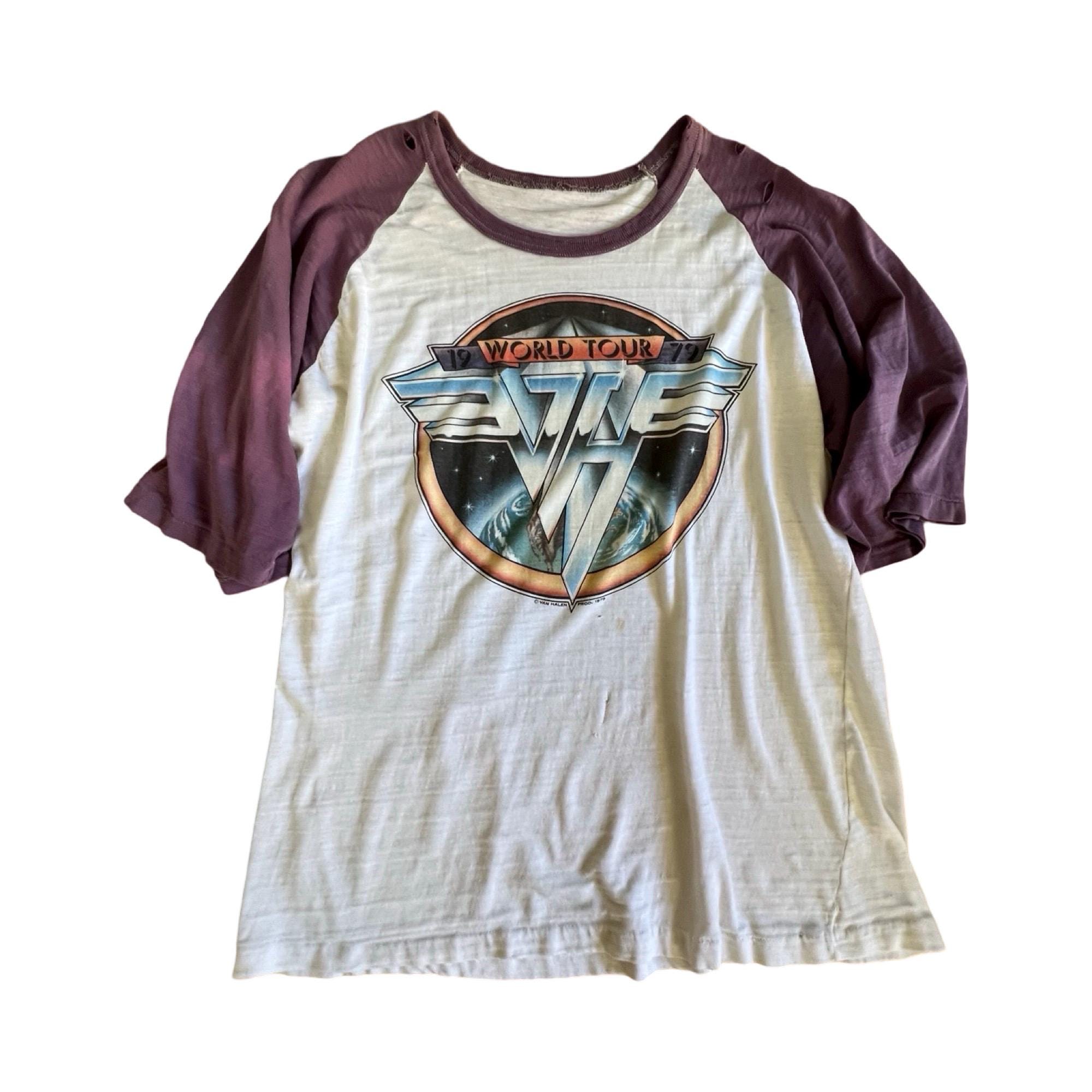 Rare Vintage Van Halen World Tour 1979 Single Stitch Double Sided