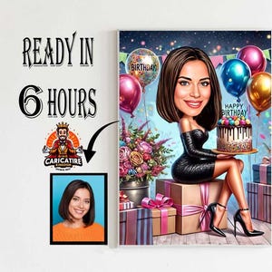 Caricatura de cumpleaños 30, 40, 50 / Retrato de dibujos animados / Caricatura de cumpleaños / Caricatura de cumpleaños / Regalo de cumpleaños personalizado / Cumpleaños de hombre /