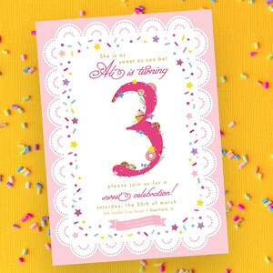 Invito di compleanno All the Sweets (PDF stampabile)