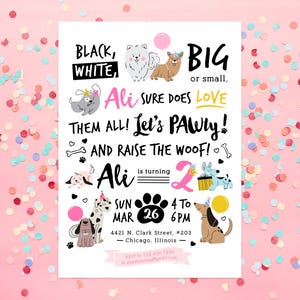 Welpe Geburtstag Pawty (druckbare PDF)