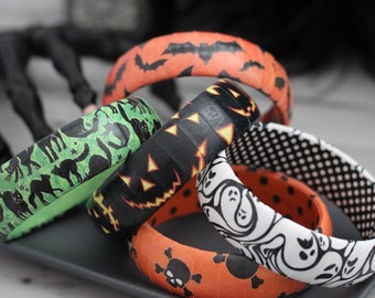 Halloween Bracelet - Best Friend Halloween Gift - Halloween Jewelry - Stacking Bangles