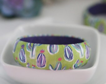 Cactus Bangle Bracelet – Handmade Paper Wrapped, Limited Edition