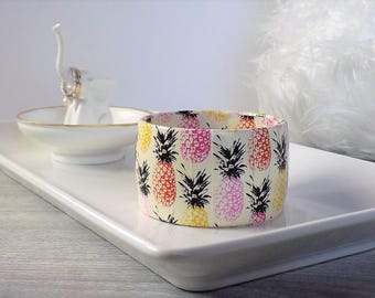 Colorful Pineapple Bangle Bracelet – Tropical Fashion Jewelry