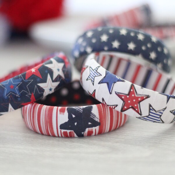 4th of July Bracelet - Patriotic Bangle Bracelet - 4th of July Accessories