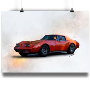 Corvette Corvette Stingray Matte Kunstdruck von Sue Thatcher