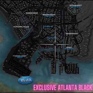 Black Atlanta Minimap FiveM pronto com Postals