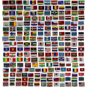 Embroidered Country Flag Patch G-N – Iron-On Badge for Jackets, Hats, Bags, Travel Gifts, DIY Crafts