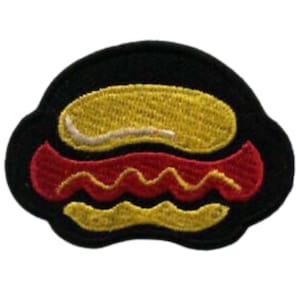 Hot Dog Iron On patch Embroidered Sew On Applique badge Clothing bag Jacket Jeans