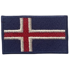 Island National Country Flagge Aufnäher Gestickt Aufnäher Abzeichen