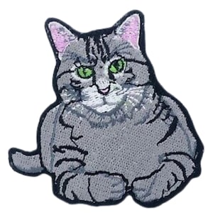 Cat Face Animal Cute Animal Iron On Patch Embroidered Sew On Applique